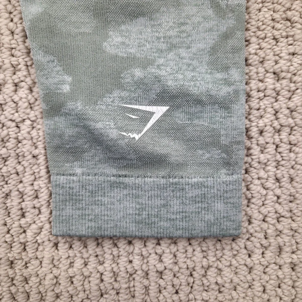 Lot of 2 Gymshark Adapt Camo Seamless Leggings‎ - Lavender & Green Womens Small